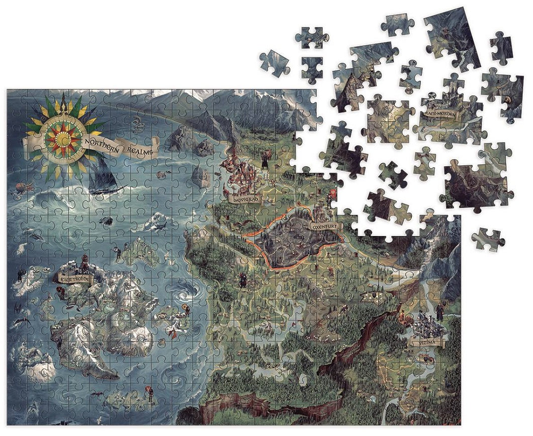Witcher 3 - Wild Hunt Witcher World Map Puzzle 1000PC